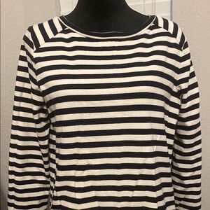 Striped Black and White Women's Top